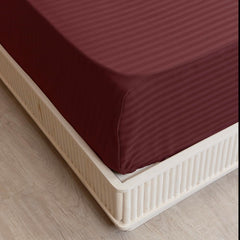 Cotton Flat Bedsheet For Queen With 2 Pillow Cover - 90 X 108 Inches, Maroon | Ideal For Everyday Use Bedsheet - 300 Thread Count