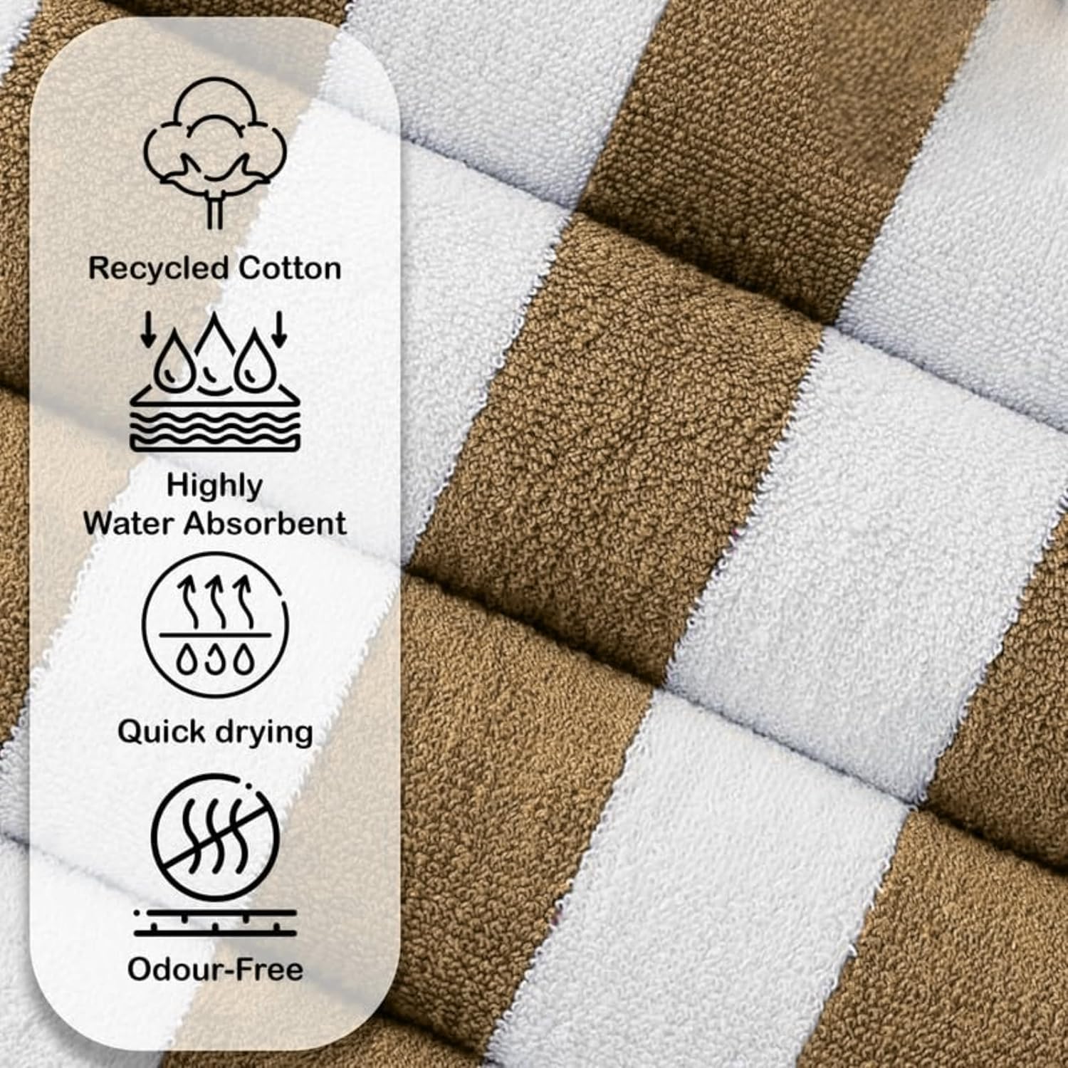 The Veloure 100% Cotton Bath Towel 750 Gsm | Bath Towel For Hotel, Pool, Swimming & Beach | Extra Large Size (Beige)