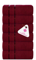 Casa Copenhagen Egyptian Cotton Ecstatic Hand Towel 740 Gsm (Burgundy)- 6 Pcs