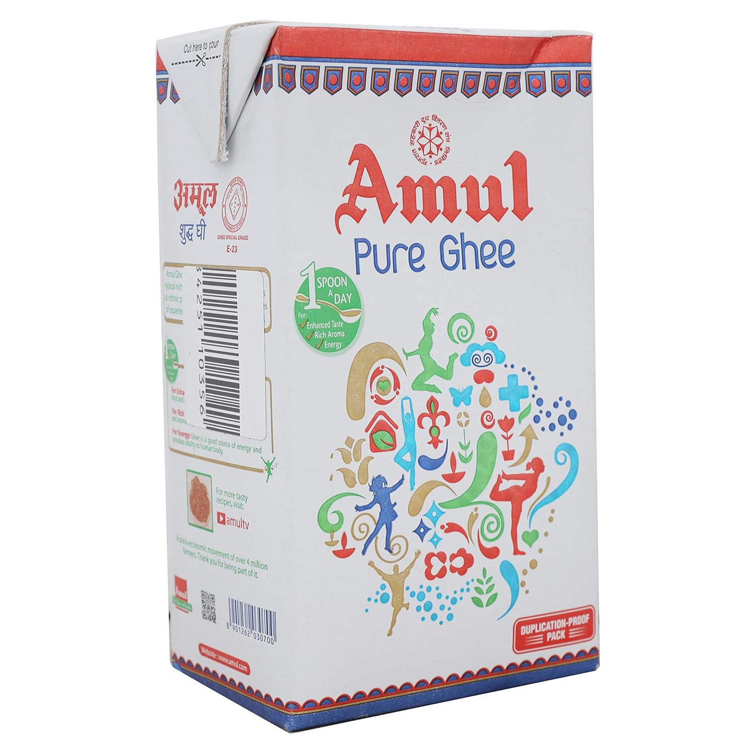 100% Natural Nestle Shahi Ghee By Amul | Rich Source Of Vitamin A & Healthy Delicious Pure Ghee Perfect For Energy | (1 Liters) 33.8 Ounce | Box Pack