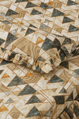 Premium Heavy Queen Size Bedsheet With 2 Frill Pillow Covers | 72 X 78 Inches, Gold & Cream | Double Bed, All-Around Elastic Fitted | Luxurious Comfort & Durability