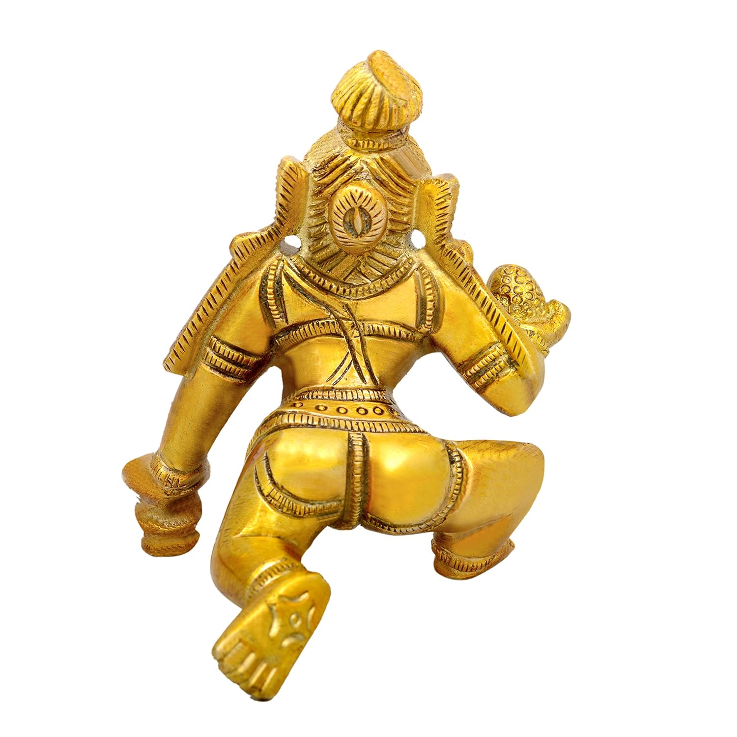 Bal Krishna Laddu Gopal Idol, Little Krishna, Thakur Ji, Golden, Brass - 3 Inch, Traditional, Handmade Idol, Kanha Ji Murti, Beautiful Statue