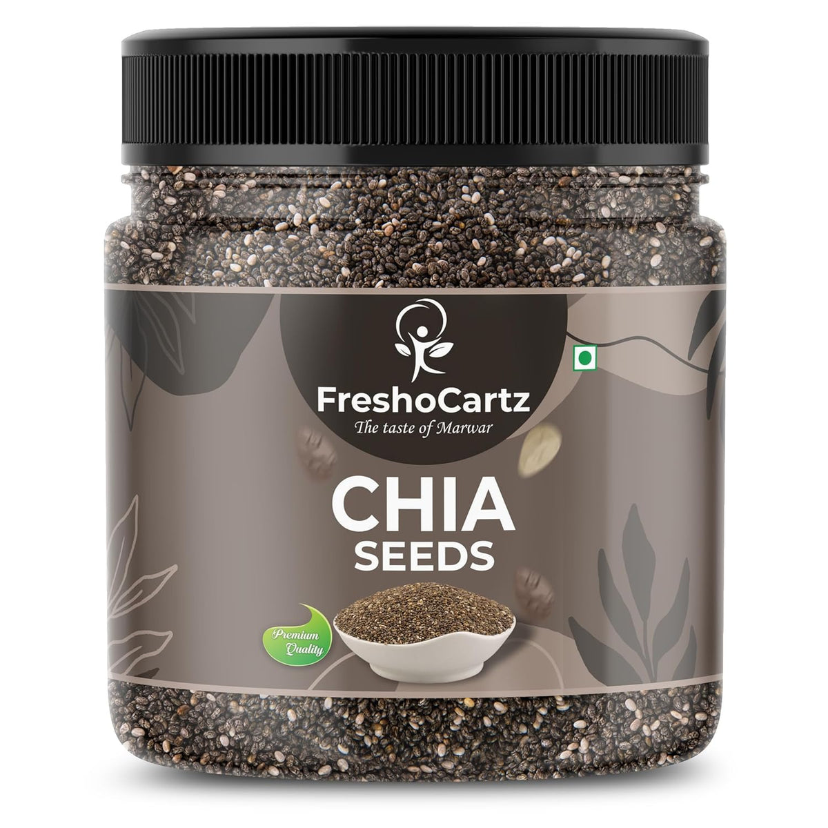 Freshocartz Premium Chia Seeds Omega - 3 Seeds For Eating, Non - Gmo & Fibre Rich Superfood Best For Weight Loss, Immunity Booster Chia Seeds | 250gm 0.5lbs