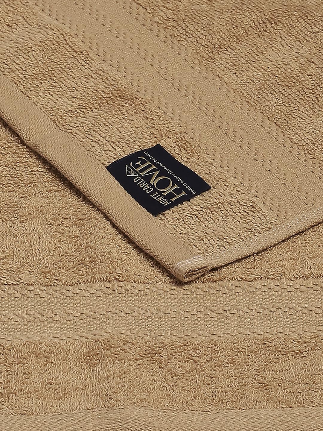 Monte Carlo Solid 2 Bath Towel & 2 Hand Towel 1400 Gsm (Camel)