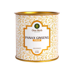 One Herb Panax Ginseng Powder Red Ginseng For Immunity, Cognitive Support, Muscle Strength & Energy | 50gm 0.1lbs