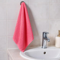 Kuber Industries Microfiber Cleaning Towel 200 Gsm | Reusable Cleaning Cloths For Kitchen, Duster & Home Cleaning Towel Hanging Loop - Pack Of 1 (Pink)