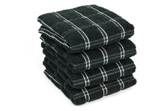 Texstyle 100% Cotton Kitchen Multipurpose Towel 600gsm | Kitchen Cleaning & Quick Drying Of Plates & Glasses, High Absorbency Towel - Pack Of 4 (Green)