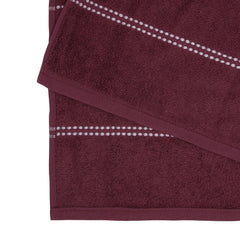 Trident 100% Cotton Luxury Bath Towels 500 Gsm | Sanitized Finish, Quick Dry, Travel Friendly Bath Towel - Deep Burgundy (Pack Of 2)