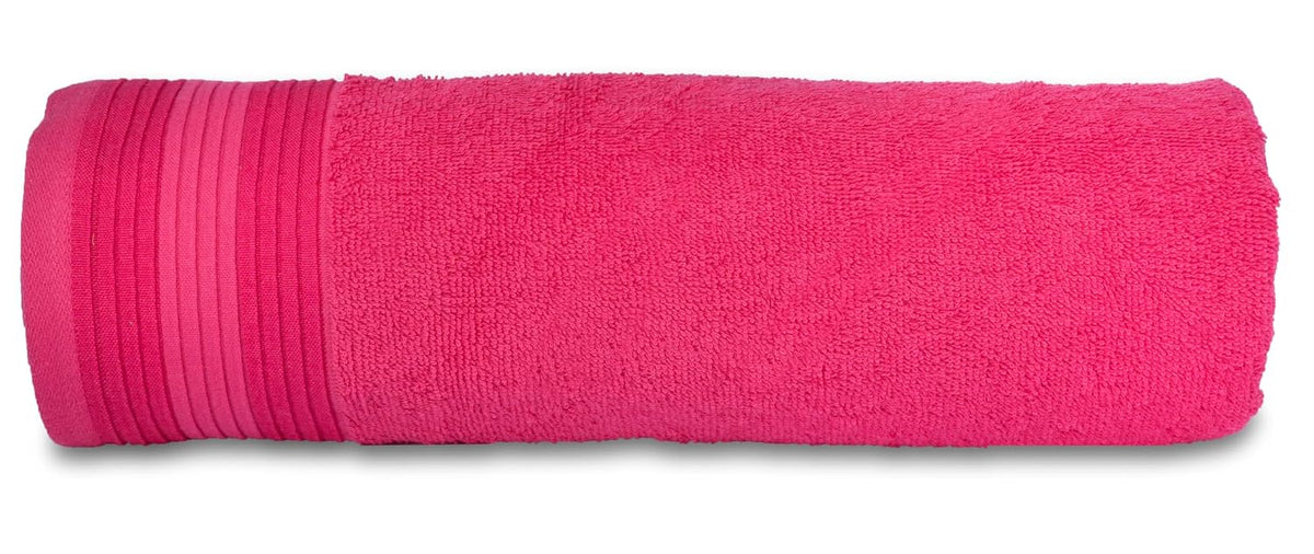 Casa Copenhagen Egyptian Cotton Pleates 1 Pcs Large Bath Towel 500 Gsm (Honey Suckle)