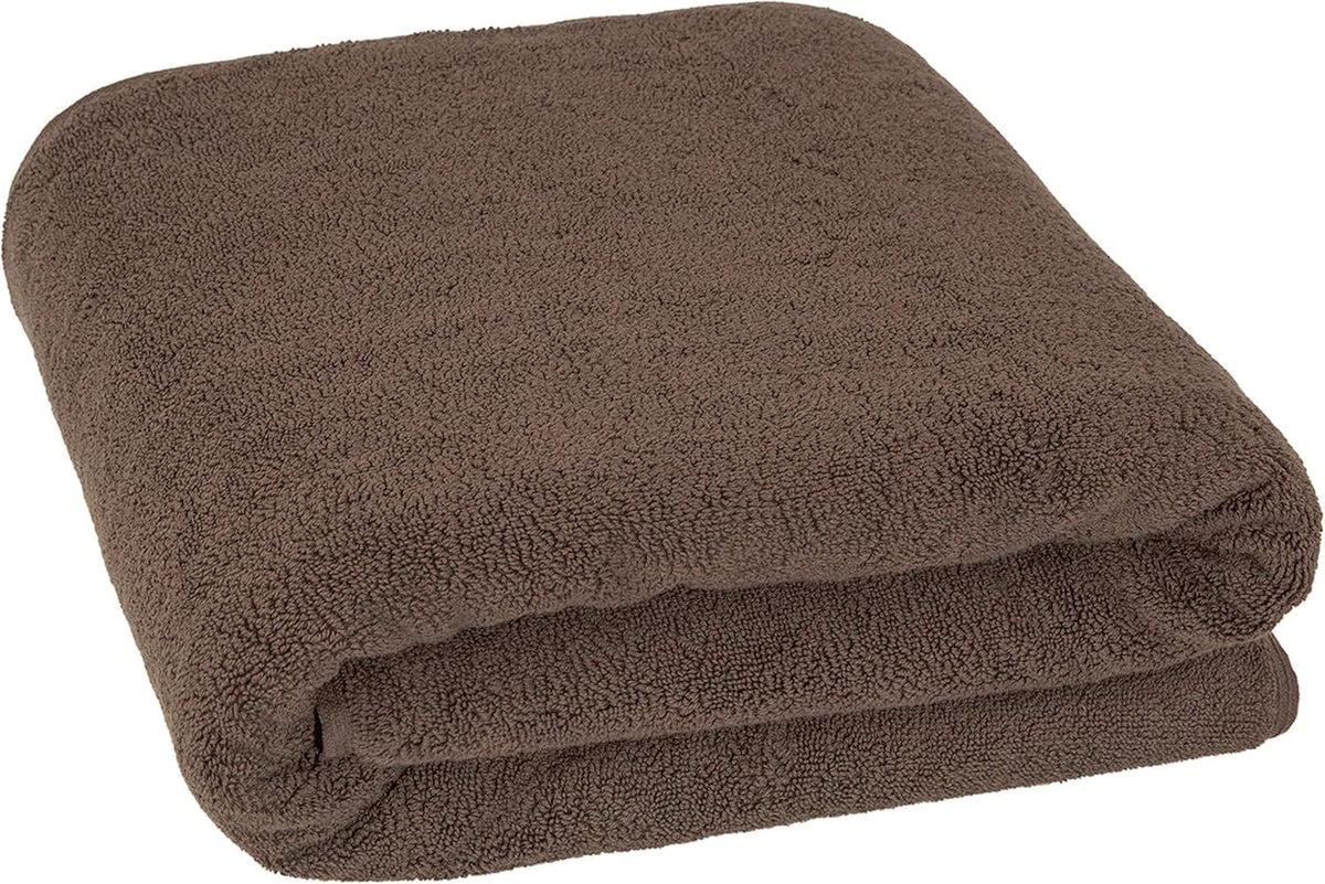 Tiqh 100% Organic Cotton Bath Towel 500 Gsm | Highly Absorbent & Quick Dry Extra Large Bath, Beach Towel Jumbo Bath Sheet Oversized Bath Towel (Brown)