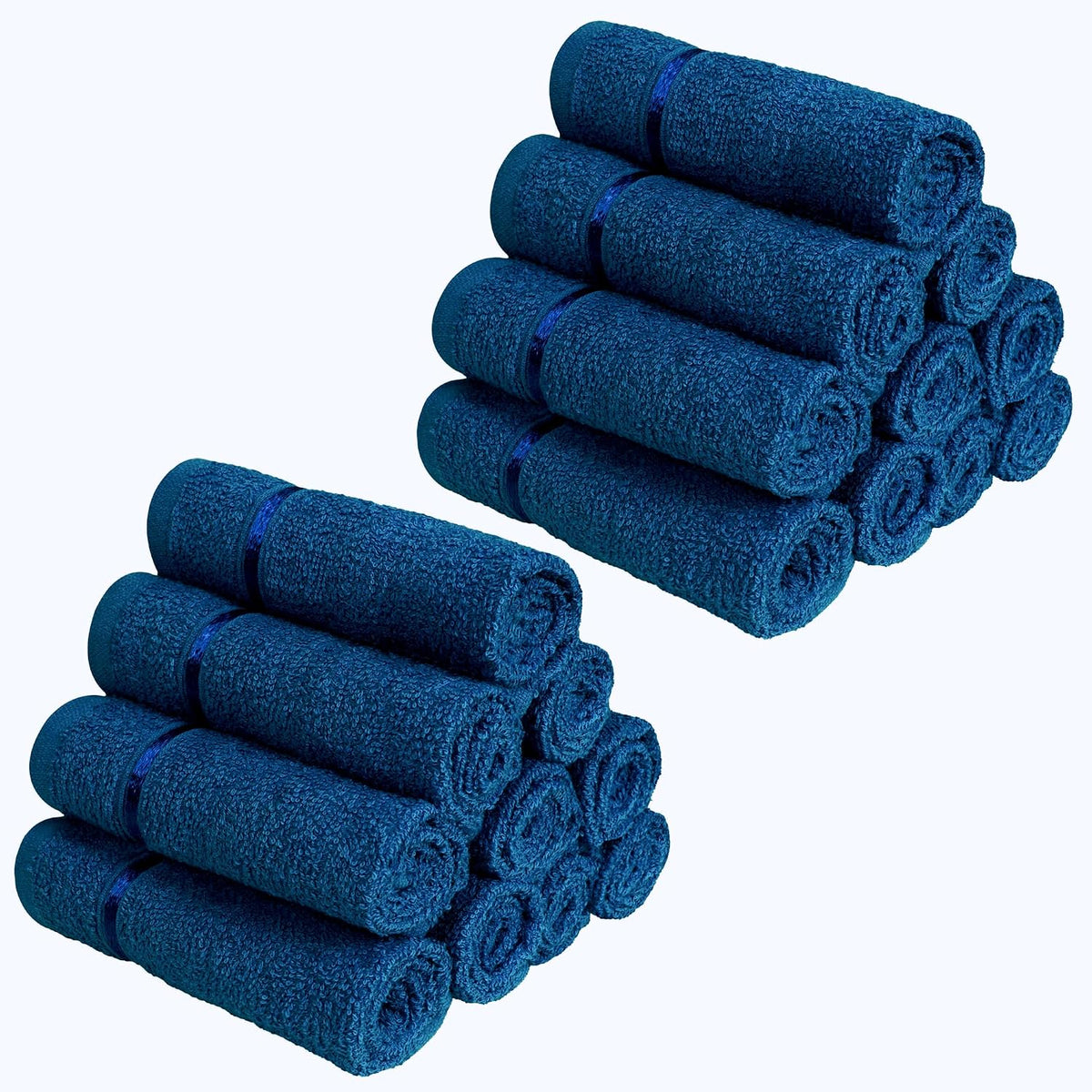 Story@Home 20 Piece 450 Gsm Cotton Face Towel | Ultra Soft Cotton, Super Absorbent, Antibacterial Treatment, Face Towel (Navy Blue)