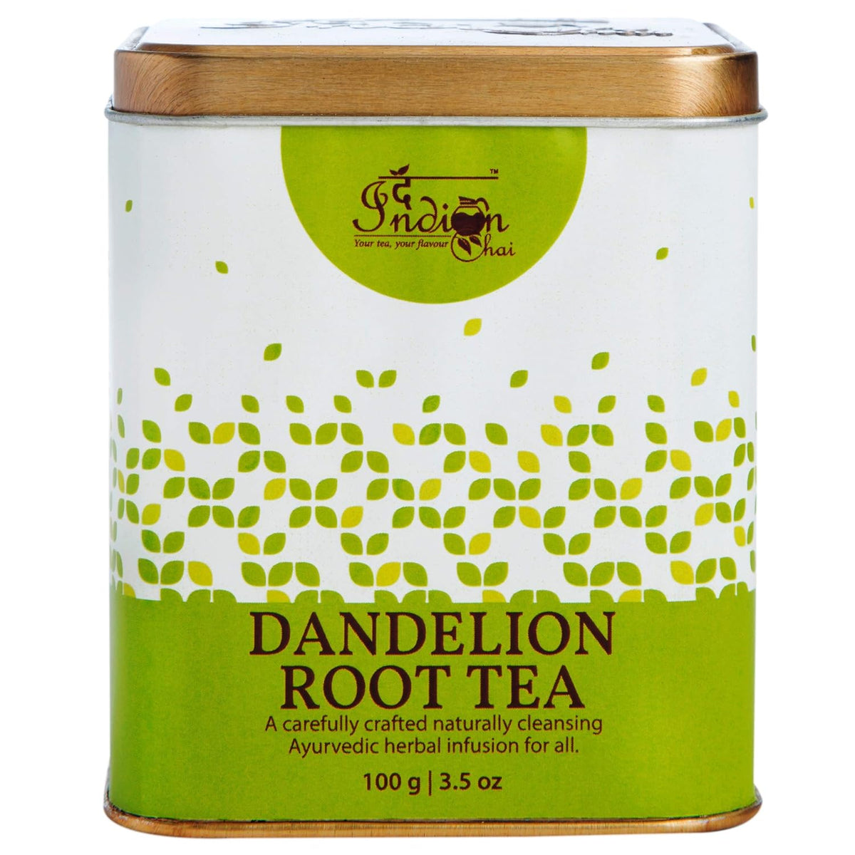 The Indian Chai Dandelion Root Tea For Detox - 100gm Tin, 3.5 Ounce | Improves Kidney Function & Digestive Health - Caffeine Free Super-Herb Loose Leaves