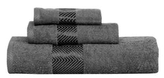 Fash Home International 100% Cotton Ultra Soft & Super Absorbent Antibacterial Bath & Hand Towel 770 Gsm (Grey) -Pack Of 3