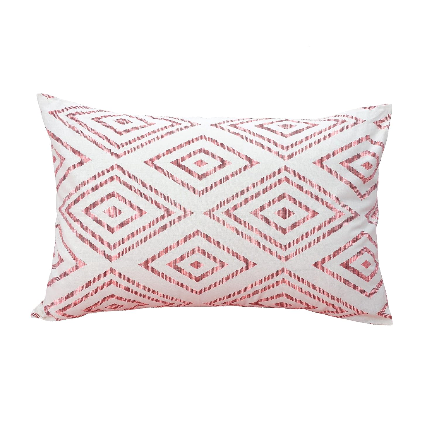 144 TC Bedsheet For Single Bed Cotton With Pillow Cover - 55 X 88 Inches, Peach Pink & White | Soft & Breathable Premium Printed Design Bedsheet