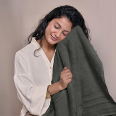 Mytrident Finesse 100% Cotton 2 Bath + 2 Hand & 2 Face Towels 1800 Gsm (Charcoal) -6 Piece