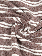 Homefresh Decorative Cotton Bath Towel 500 Gsm | Geometric Pattern Brown & White (Savanna)