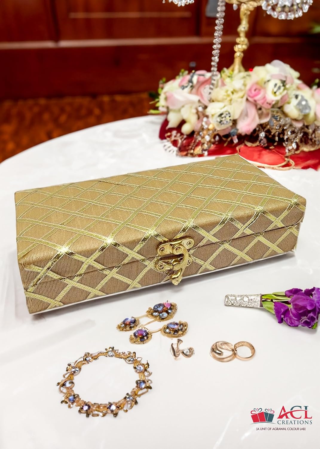 Engineered Wood Decorative Cash Box, Shagun Box, Gift Box, Jewellery Box, Money Box Envelop Wedding Gift, Pack Of 1 Assorted Colour