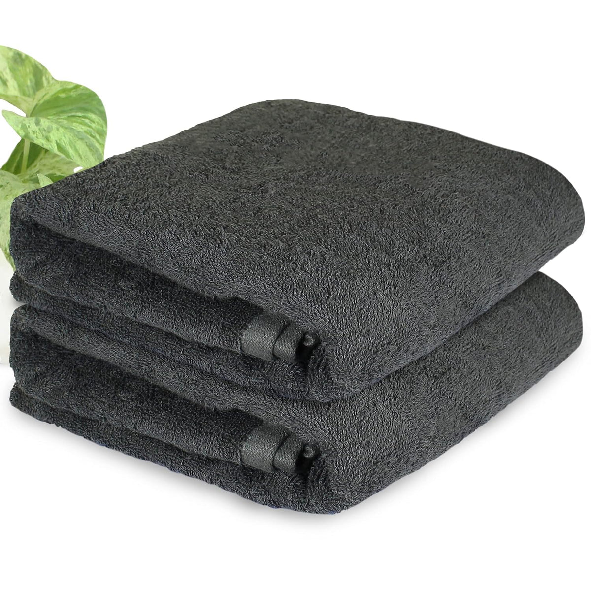 Heelium Bamboo Bath Towel | Lightweight & Quick Drying | Ultra Absorbent Towel 400 Gsm | Pack Of 2 - Grey
