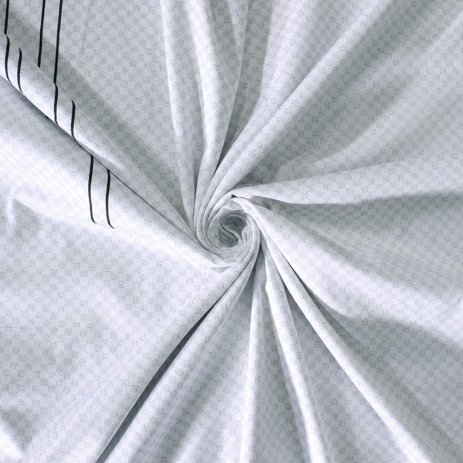 Bedsheet For King Size Bed With 2 Pillow Covers - 106 X 106 Inches, White & Blue | Soft & Durable For Everyday Use - All Season Comfort