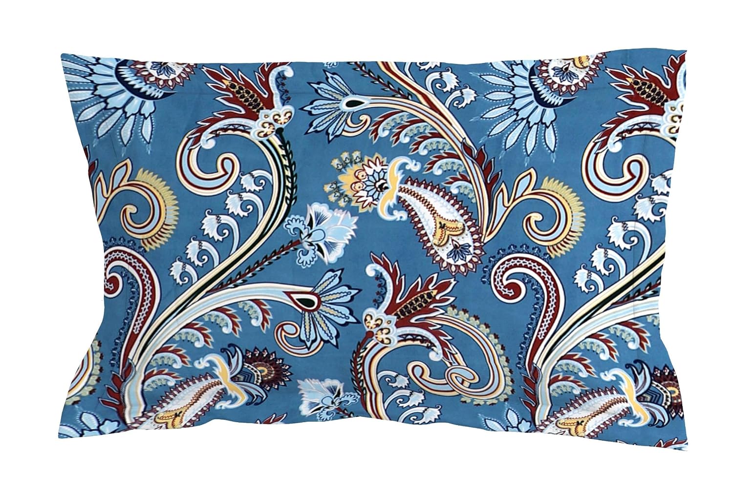 1 Single Bedsheet With 1 Pillow Cover - 48 X 72 X 8 Inches, Blue | All Around Elastic Fitted Bedsheets | Hand Wash Or Machine Wash Warm