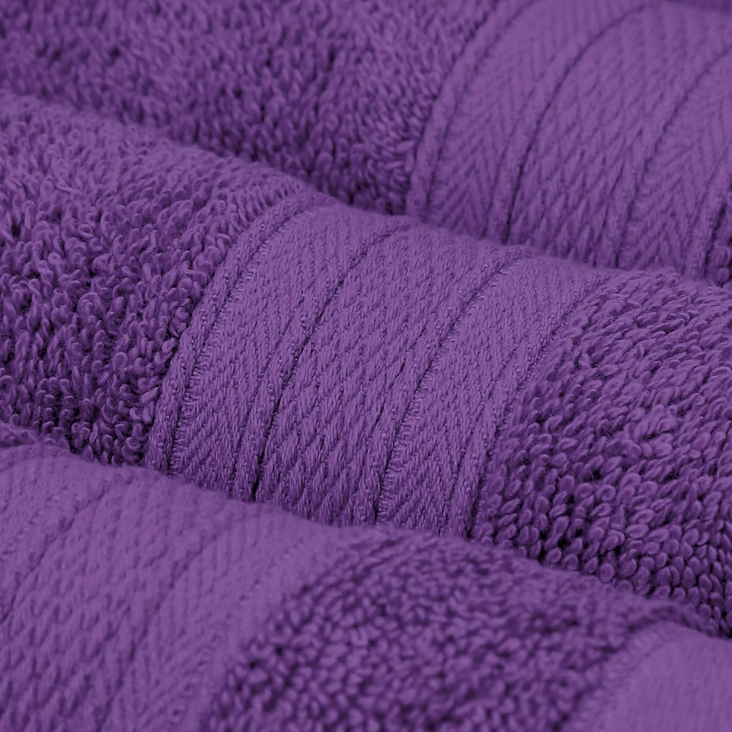 Trident Soft Comfort Air Rich Bath Towels 500 Gsm | 100% Cotton Towel, Super Soft, Highly Absorbent, 12 Pieces (Plum)
