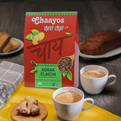 Chaayos Adrak Elaichi Desi Chai - 200gm, 7.05 Ounce, 100 Cups | Ginger & Cardamom Tea - Premium Desi Chai Patti For Authentic Masala Flavour | Immunity Booster - Medium Caffeine