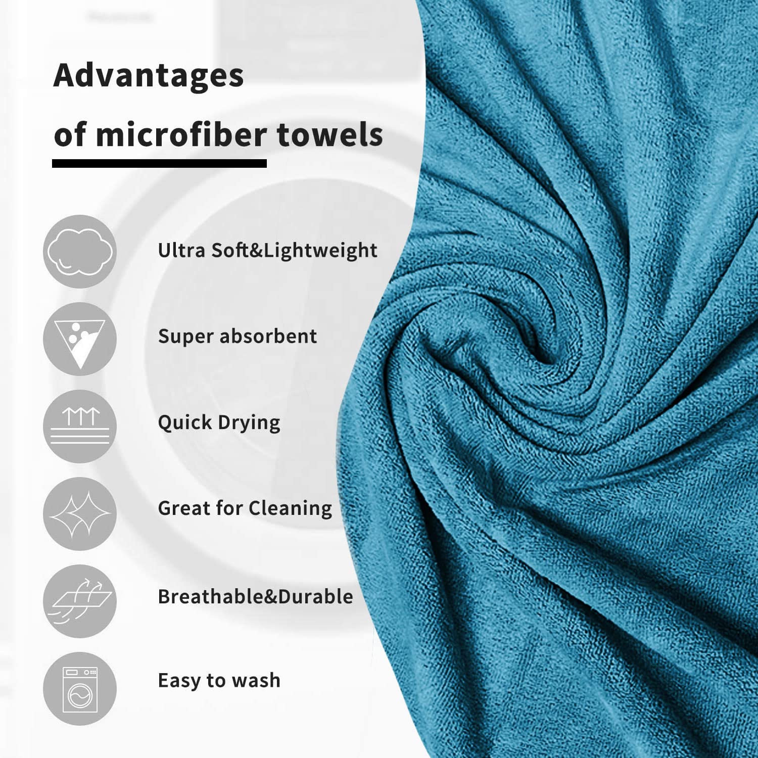 Sassoon Venir Microfiber XXL Men Bath Towel 450 Gsm | Ultra Soft Material, Towel For Daily Use (Peacock)