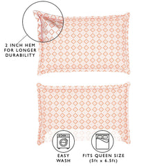 1 Piece Microfiber Bedsheet For Double Bed With 2 Pillow Covers - 88 X 100 Inches, Multicolor | Cotton Bedsheet, Breathable & Wrinkle Free
