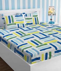 Double Bedsheets With 2 King Size Pillow Covers - 90 X 100 Inches, Multicolor | Double Bed Breathable & Wrinkle Free | Ultra Soft 200 Thread Count Super Soft