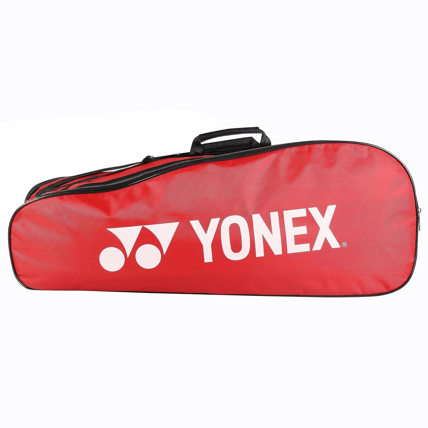 Yonex Badminton Kitbag BT5, 2 Zipper Compartment For Storage Of 3 Rackets & Clothes | Colour - Red & Black, Size - Small, Material - Nylon