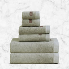 Spread Spain Bamboo Towel Bath, Hand & Face Towel 1950 Gsm | High Absorbent Super Soft | Hotel Spa Decorative Bathroom Towels | Orchid (Set Of 6)
