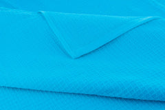 Casa Copenhagen Egyptian Cotton Waffle 1 Pcs Large Bath Towel 500 Gsm (Teal Blue)