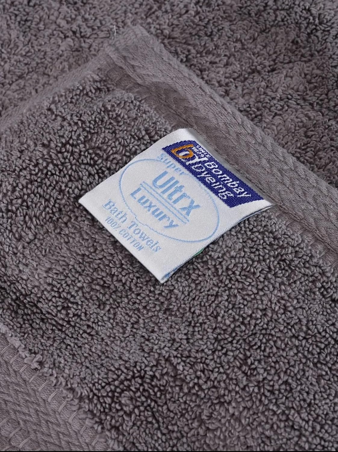 Bombay Dyeing Super Ultrx Zero Twist Plain Dyed Cotton Bath Towel 650 Gsm (Cloud Burst)