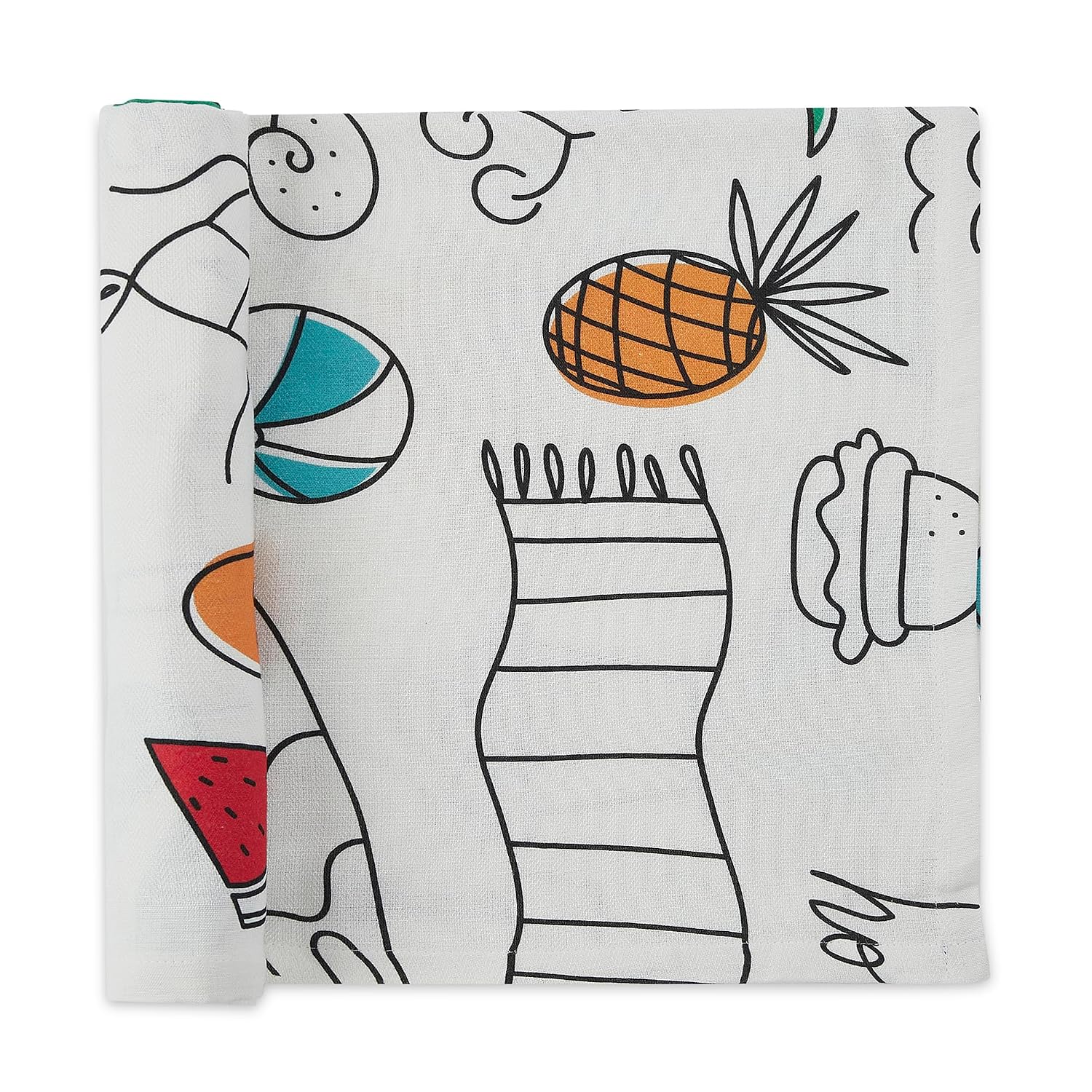 Haus & Kinder Babies Bath Towel 300 Gsm | Baby Bath Towel Cotton Baby Bath Towel Soft Towels Tropical Delight (Multcolor)