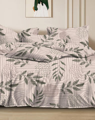 Flat Single Bedsheet With 1 Pillow Cover & Single Comforter - 60 X 90 Inches, Beige | Soft & Durable For Everyday Use - All Season Comfort