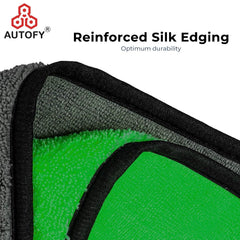 Autofy Multipurpose Microfiber 1100 Gsm | Cleaning Towel Microfibre Cloth Highly Absorbent Dust Towels For All Vehicles Bikes Cars Glass Kitchen - Multicolour (Pack Of 6)
