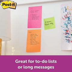 3M Super Sticky Lined Notes - 4 Pads X 45 Sheets | Notes, Reminders, Study, School & Organizing