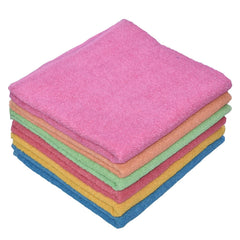 Tuni Mani Plain Turkish Hand Towel 100% Cotton 1200 Gsm (Pack Of 6) - Multicolour