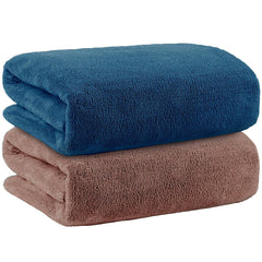 Story@Home Microfiber Bath Towels 400 Gsm Large Size Set Of 2 | Perfect For Everyday Use (Navy Blue & Light Brown)