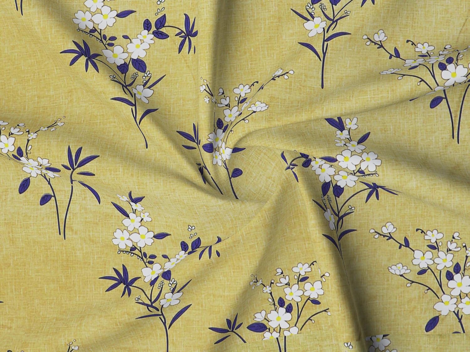 Glace Cotton Super Soft Bedsheets Single Bed Size (60 X 90 Inch) With 1 Pillow Cover | All Around Elastic Fitted Bedsheets, Yellow