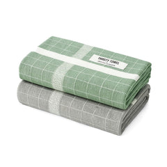 Thirsty Towel Cotton Bath Towel 400 Gsm | Super Soft & High Absorbency Towels, Quick Dry Bath Towels Large Size Pack Of 2 (Green & Grey)
