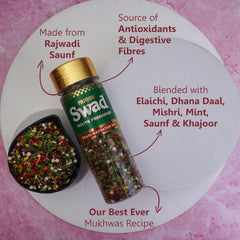 Panjon Swad Shahi Navratan Mix Mouth Freshener 280gm, (140gm *2 Bottles) | After-Meal Snack