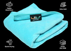 U & U Microfiber Bath Towels Large Size 400 Gsm | Bath Towel For Men & Women | Ultra Absorbent & Quick-Dry Towels For Bathing | Soft & Lightweight Towel (Sea Green)