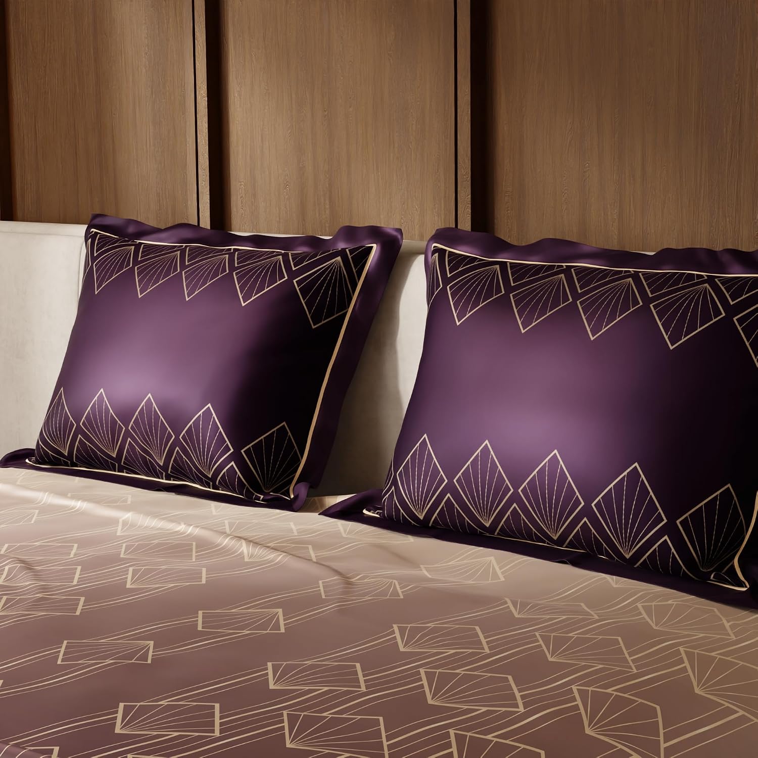 Premium Bedding Set King Size Bedsheet With 2 Pillow Covers | 90 X 108 Inches, Plum | Ultimate Comfort, Breathable - Wedding Gift For Couples