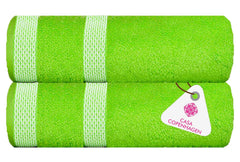 Casa Copenhagen Egyptian Cotton Exotic Hand Towel 400 Gsm (S Lime Green)- 2 Pcs