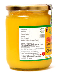 Premium Gir Desi Cow Ghee By Yugmantra Organic | Highly Nutritious Bilona Method Pure & Fresh Danedar Desi Cow Ghee | (500ml) 16.9 Ounce | Jar Pack