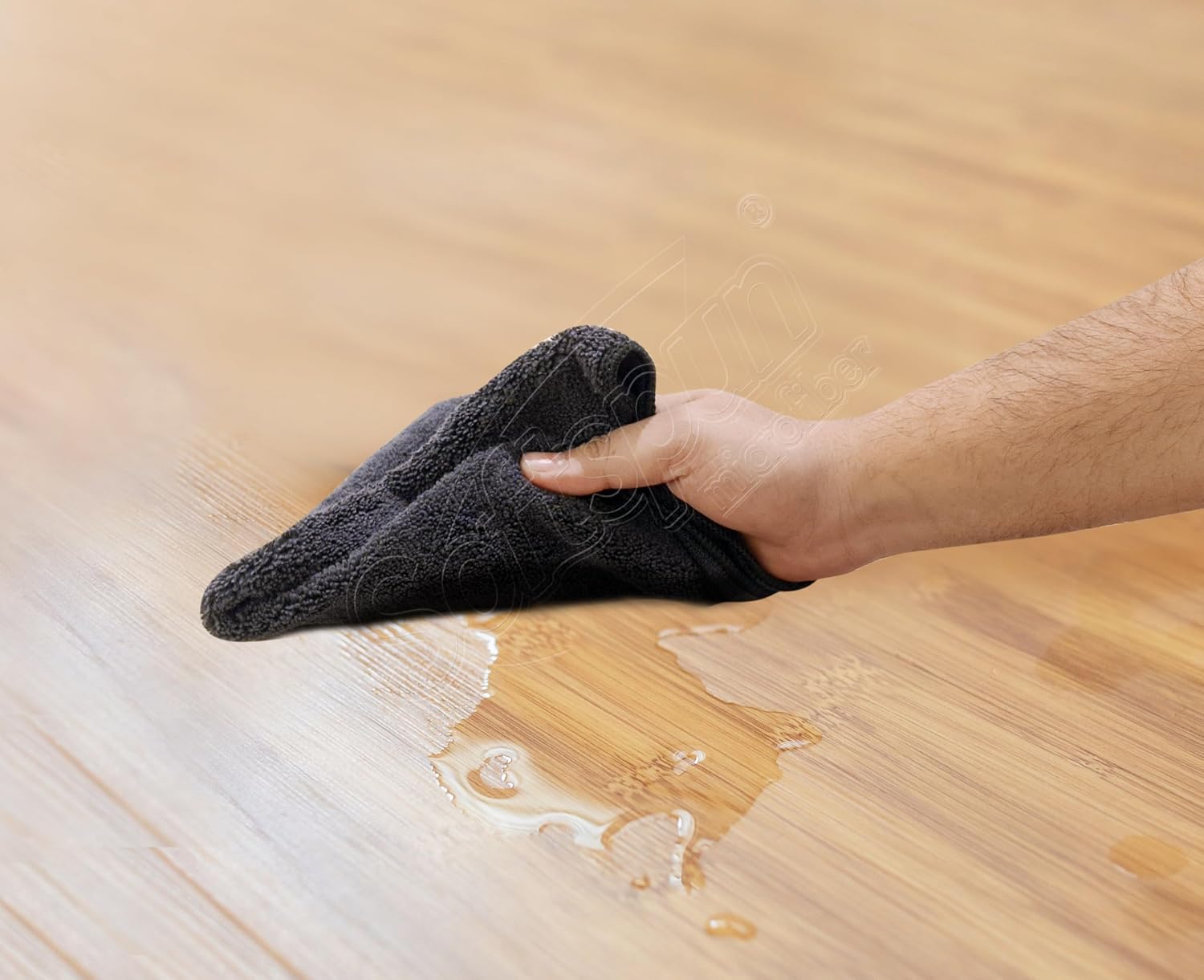 Softspun Microfiber High Loop Cleaning Cloths Towel 400 Gsm | Highly Absorbent, Lint & Streak Free, Multi-Purpose Wash Cloth For Kitchen, Window, Silverware - Pack Of 3 (Black)