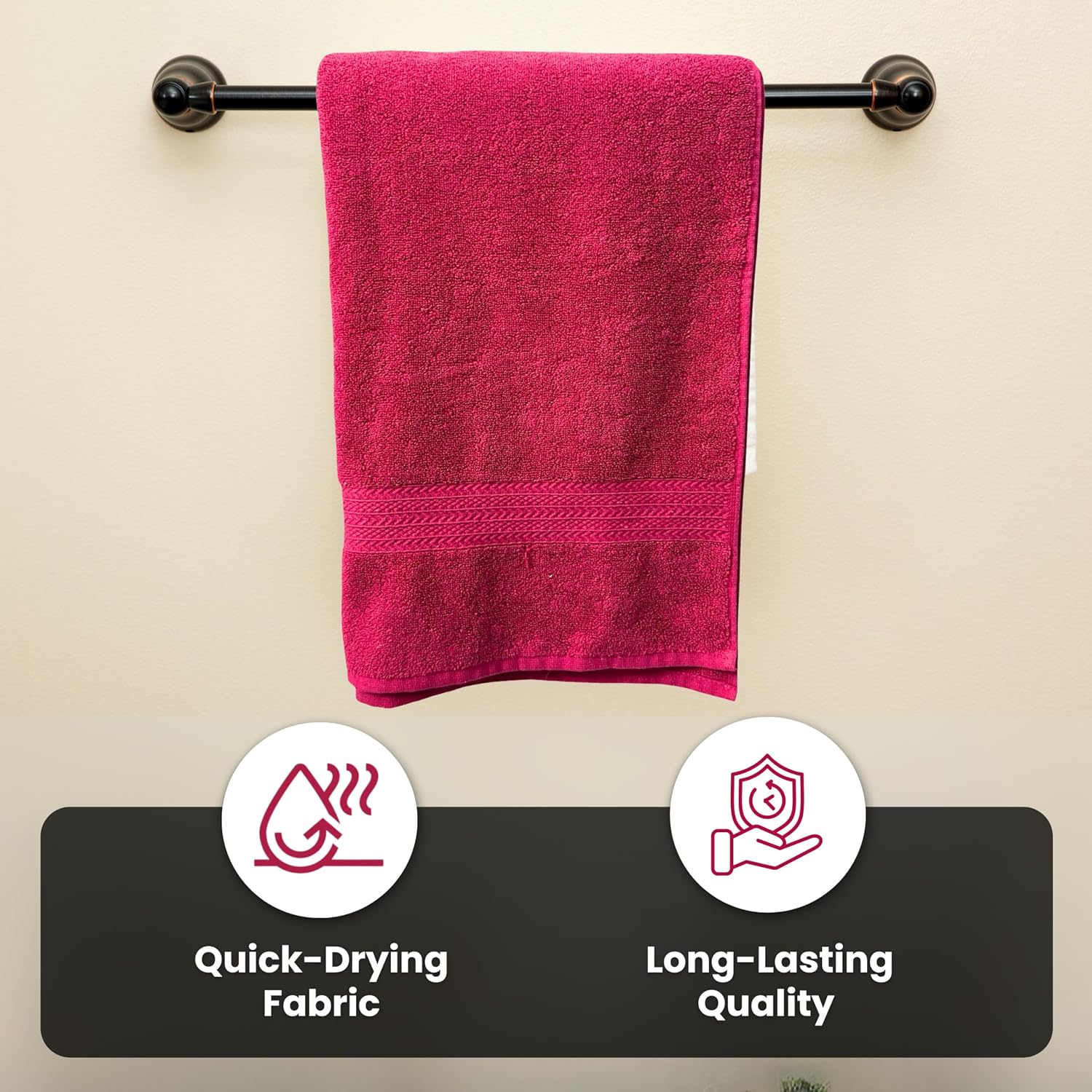 Absorb Pro Microfiber 100% Cotton Bath Towel 600 Gsm | Ultra Soft, Highly Absorbent, Quick Drying Large Size Bath Towels For Men & Women (Disney Pink)