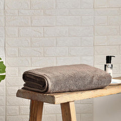 Spaces 100% Egyptian Cotton Bath Towel 670 Gsm Dobby Solid Bath Towel - Luxury Egyption Cotton (Brown)
