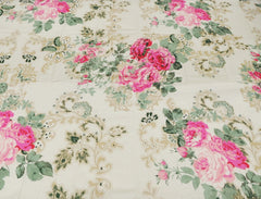 Single Bedsheet With 1 Pillow Cover - 55 X 88 Inches, Pink & Green | Lightweight, Soft & Breathable - Perfect For Gifting On Weddings Bedsheet